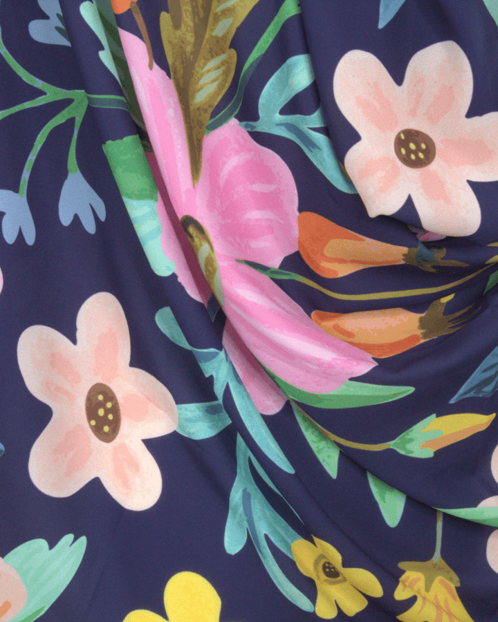 Summer Floral Vibes Soft Crepe Chiffon Hijab - NEW