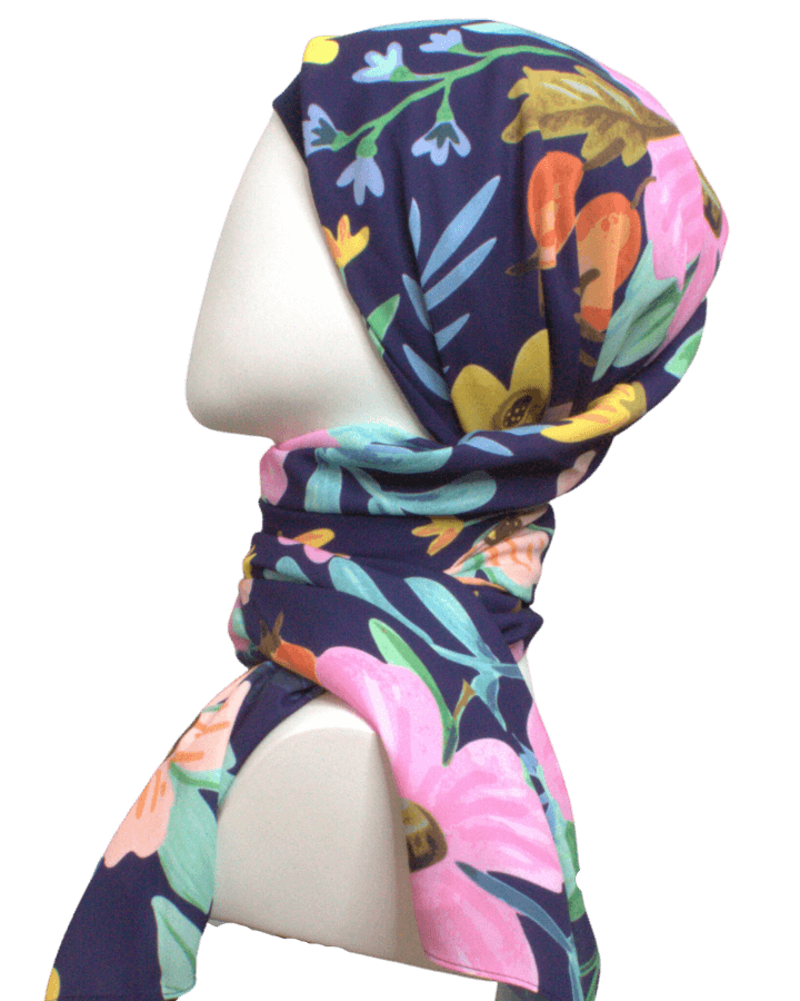 Summer Floral Vibes Soft Crepe Chiffon Hijab - NEW