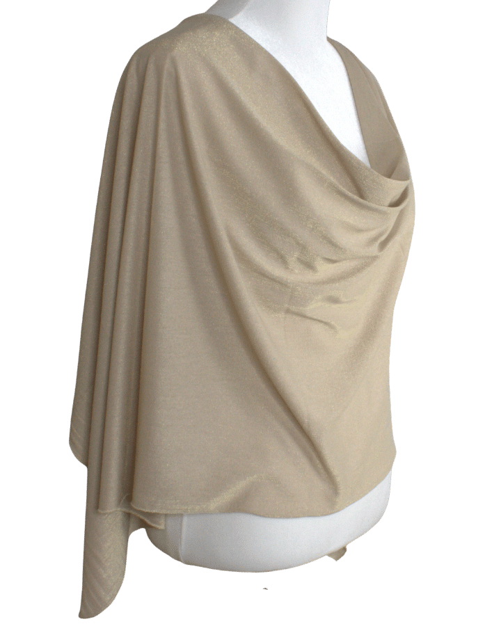 Golden Beige Shimmer Jersey Hijab