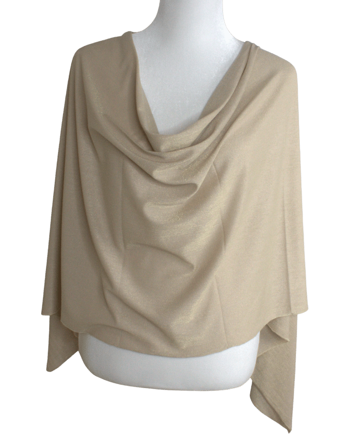 Golden Beige Shimmer Jersey Hijab