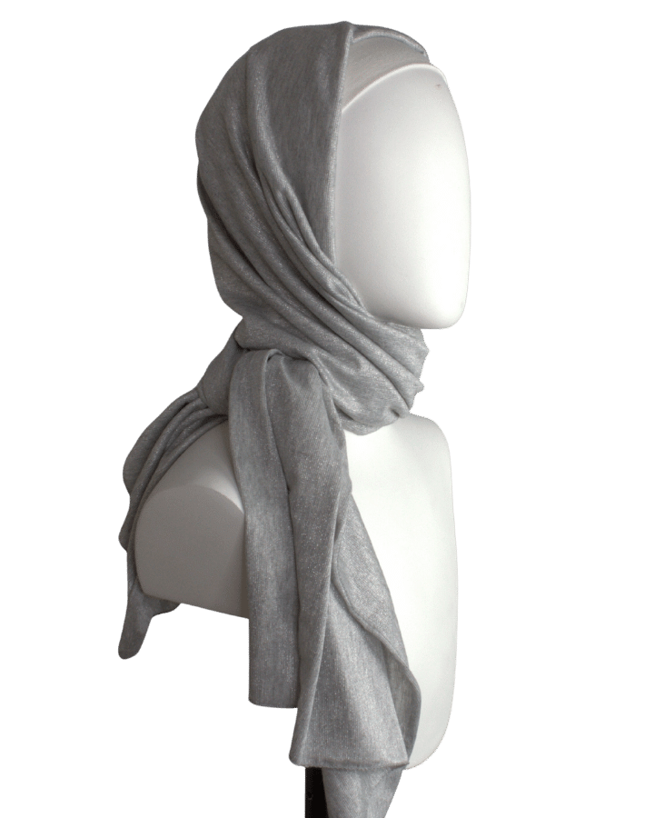 Light Grey Shimmer Jersey Wrap - regular size