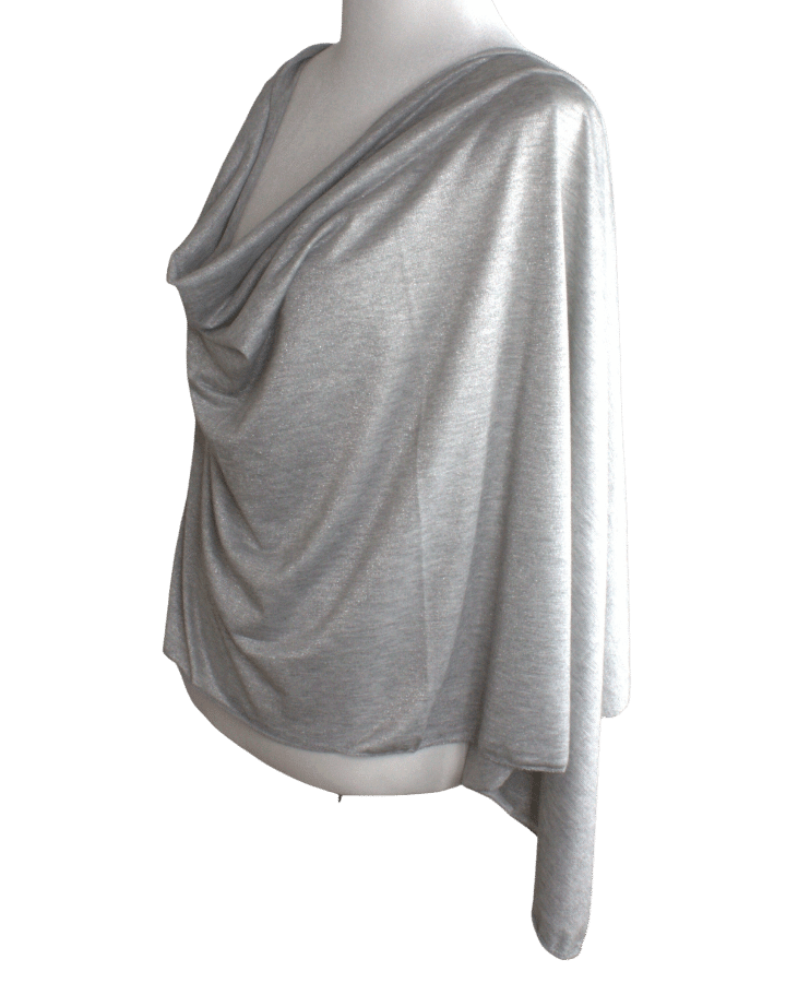 Light Grey Shimmer Jersey Wrap - regular size