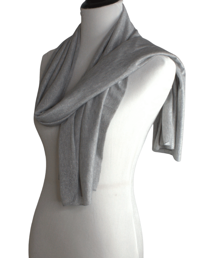 Light Grey Shimmer Jersey Wrap - regular size