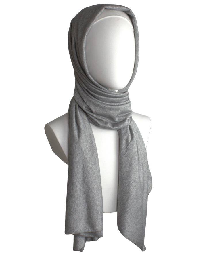 Grey Shimmer Jersey Wrap - regular size