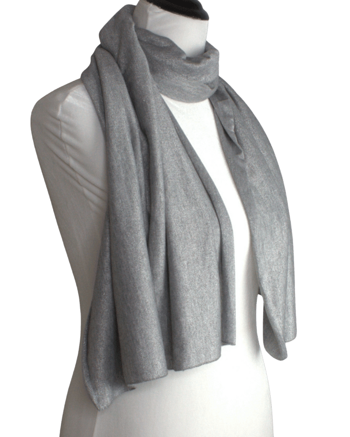 Grey Shimmer Jersey Wrap - regular size