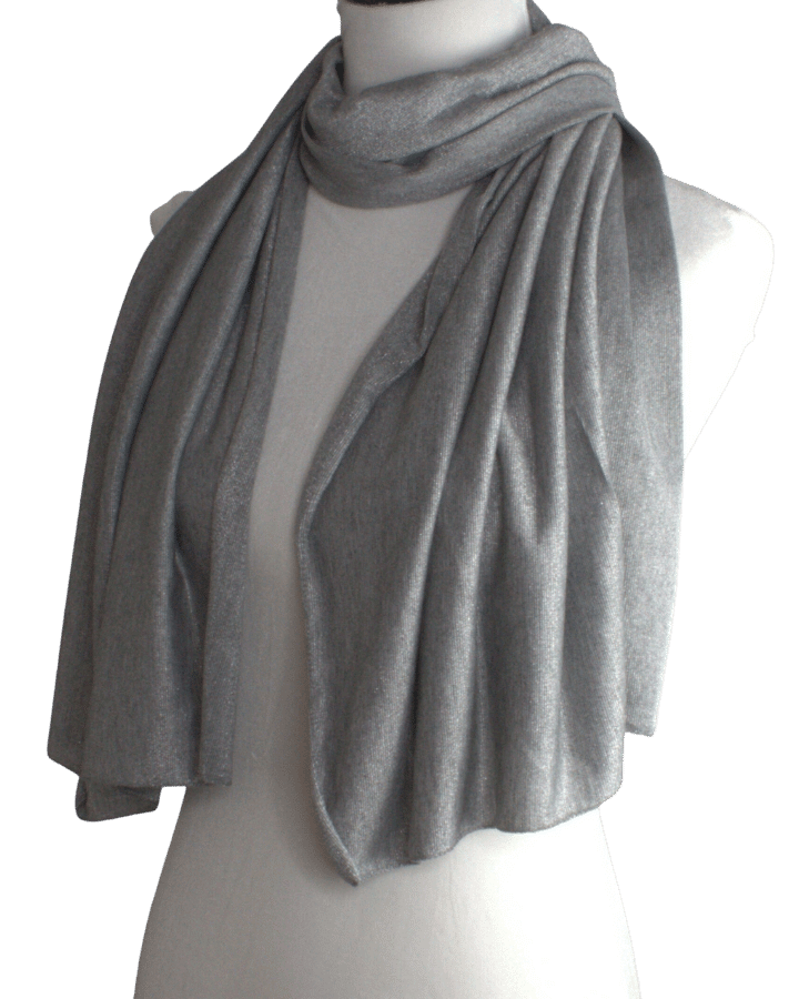 Grey Shimmer Jersey Wrap - regular size