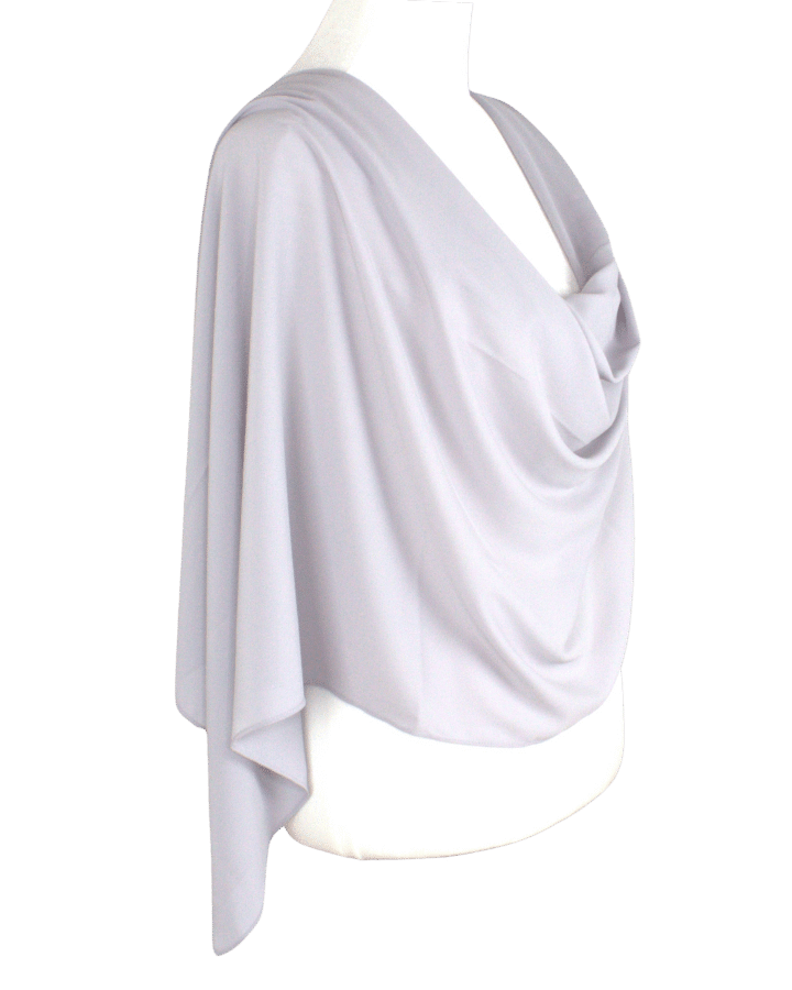 High-end chiffon Grey hijab scarf | Maxi basic gray chiffon hijab | Lina Zibdeh