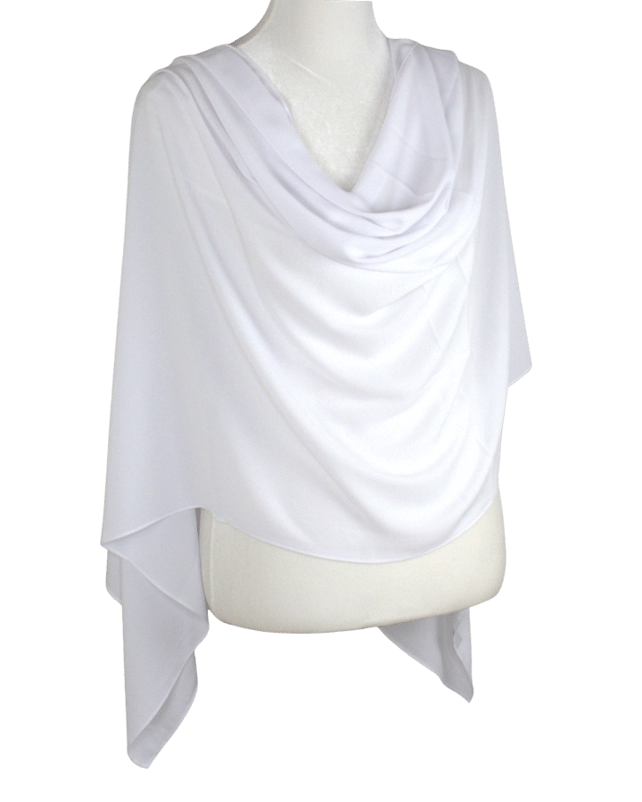 Premium quality white chiffon hijab scarf | Not transparent white chiffon hijab | Lina Zibdeh