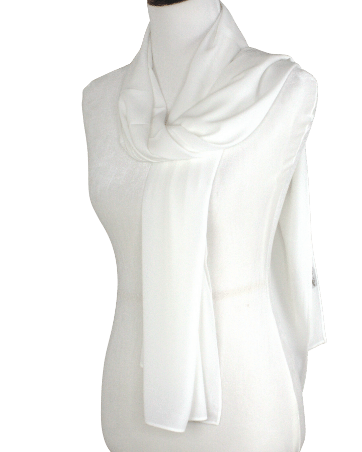 off-white chiffon hijab scarf | Maxi cream chiffon hijab | Lina Zibdeh