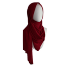 Luxury deep red chiffon hijab scarf | Maxi red chiffon hijab | Lina Zibdeh