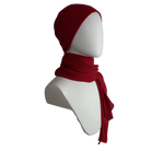 Luxury deep red chiffon hijab scarf | Maxi red chiffon hijab | Lina Zibdeh