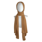 Golden Tan chiffon hijab scarf | Maxi basic deep golden chiffon hijab | Lina Zibdeh