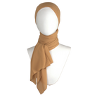 High-end Golden Tan chiffon hijab scarf | Maxi basic deep golden chiffon hijab | Lina Zibdeh