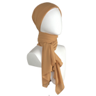 Quality Golden Tan chiffon hijab scarf | Maxi basic deep golden chiffon hijab | Lina Zibdeh