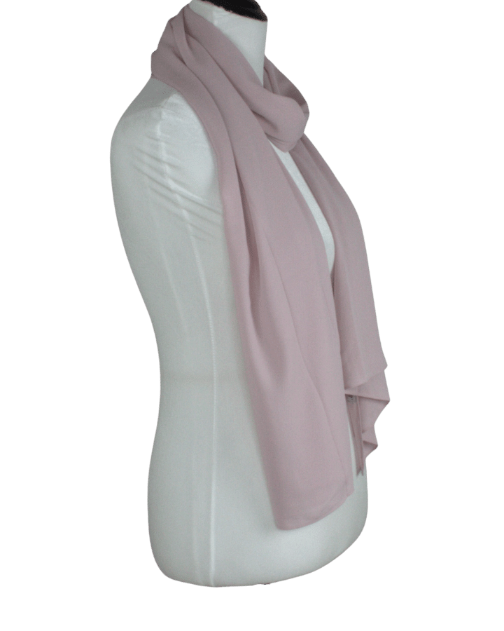 Premium quality Neutral Blush chiffon hijab scarf | Maxi Mauve Pink chiffon hijab | Lina Zibdeh