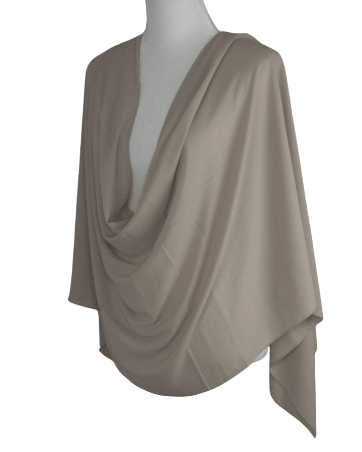 Beige chiffon hijab scarf | Maxi basic neutral chiffon hijab | Lina Zibdeh
