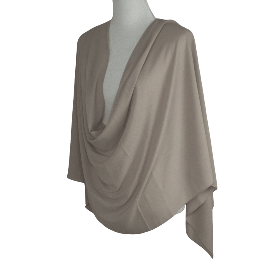 Beige chiffon hijab scarf | Maxi basic neutral chiffon hijab | Lina Zibdeh