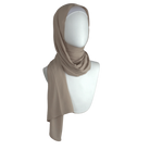 Premium Beige chiffon hijab scarf | Maxi basic neutral chiffon hijab | Lina Zibdeh