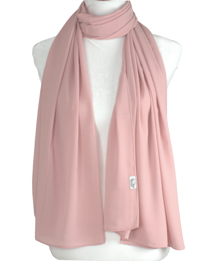 High-end Salmon chiffon hijab scarf | Maxi somo chiffon hijab | Lina Zibdeh