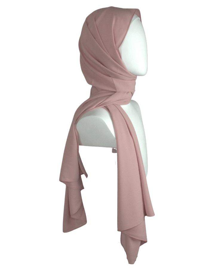 High-end Salmon chiffon hijab scarf | Maxi somo chiffon hijab | Lina Zibdeh