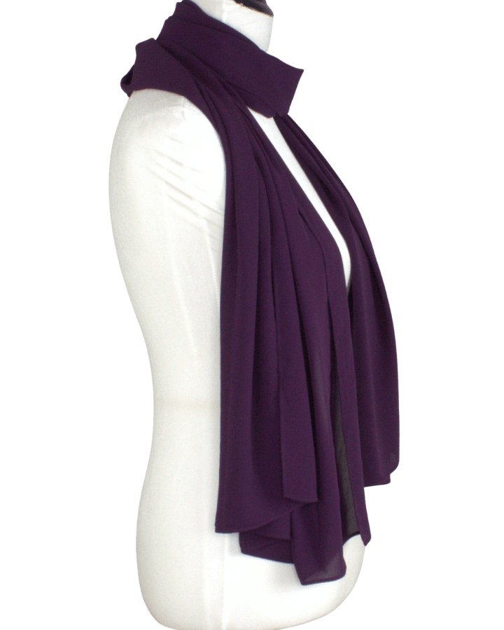 High Quality Purple Chiffon Hijab Maxi Size | Lina Zibdeh