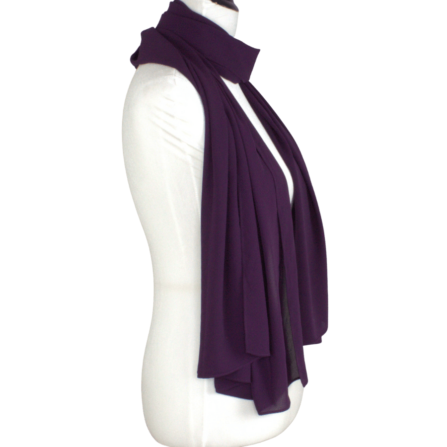 High Quality Purple Chiffon Hijab Maxi Size | Lina Zibdeh