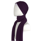 High-Quality Eggplant Purple Chiffon Hijab Maxi Size | Lina Zibdeh