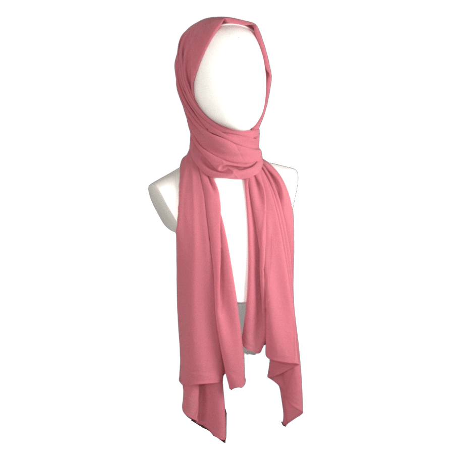 Premium quality Coral Pink chiffon hijab scarf | Maxi Coral Pink chiffon hijab | Lina Zibdeh