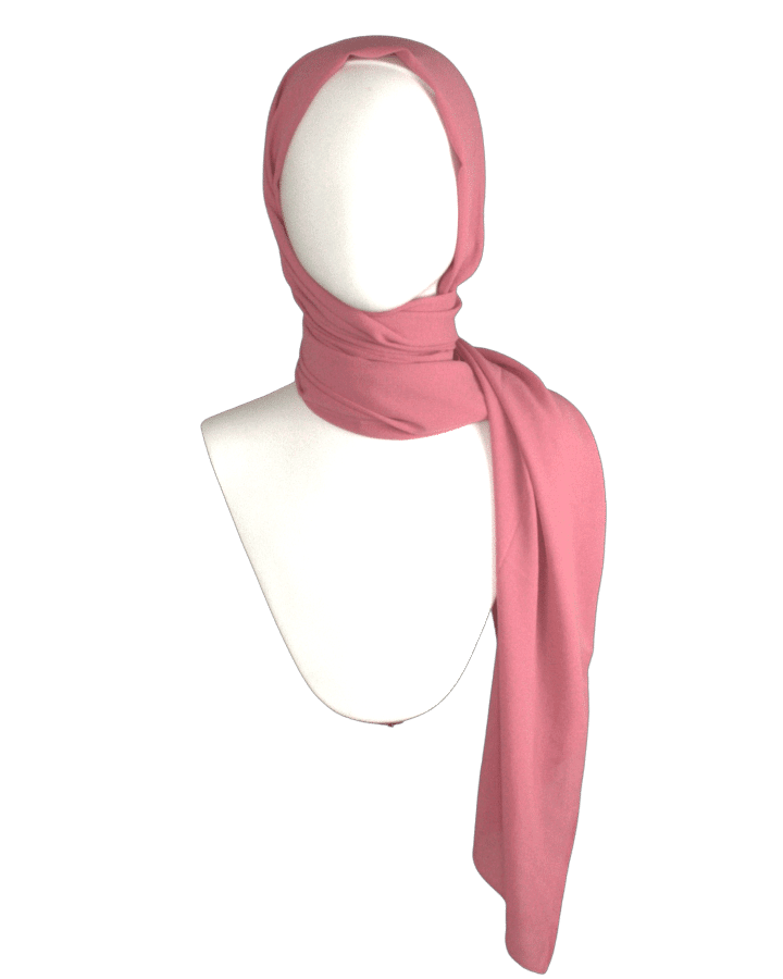 Premium quality Coral Pink chiffon hijab scarf | Maxi Coral Pink chiffon hijab | Lina Zibdeh