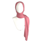 Premium quality Coral Pink chiffon hijab scarf | Maxi Coral Pink chiffon hijab | Lina Zibdeh