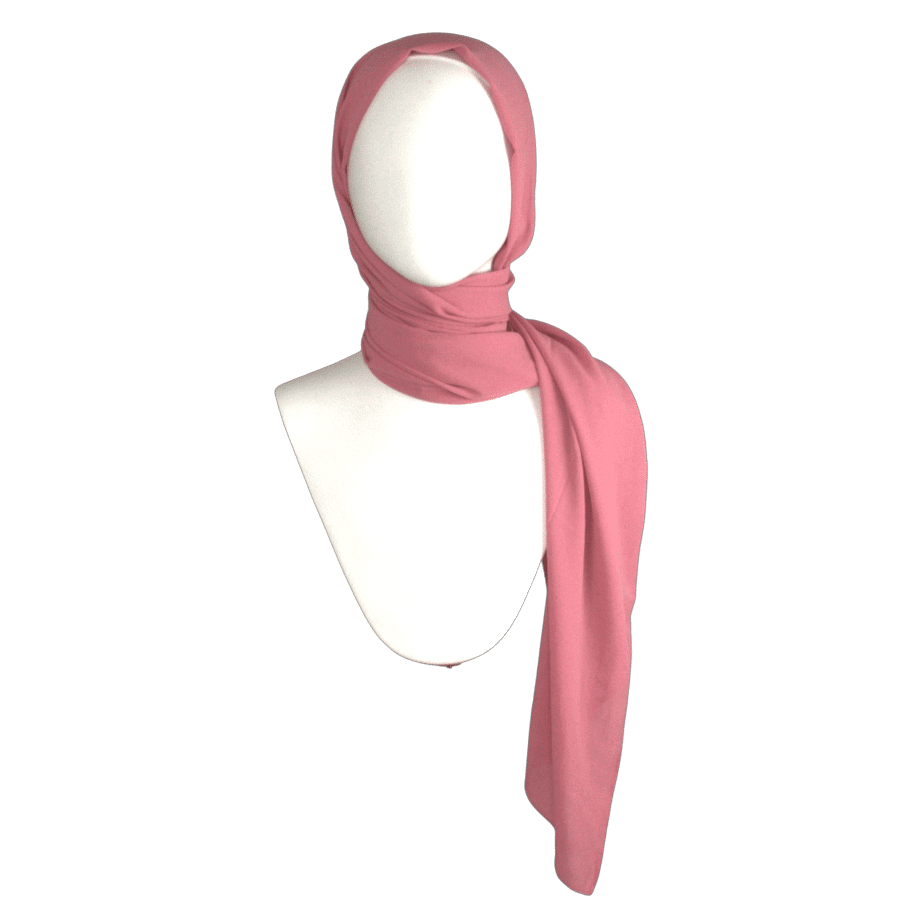 Premium quality Coral Pink chiffon hijab scarf | Maxi Coral Pink chiffon hijab | Lina Zibdeh