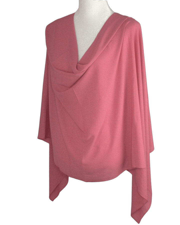 Premium quality Coral Pink chiffon hijab scarf | Maxi Coral Pink chiffon hijab | Lina Zibdeh