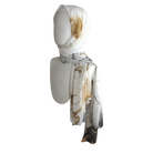 High-end Marble Chiffon Hijab Scarf | Metallic Gold Silver Hijab | Lina Zibdeh