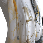 High-end Marble Chiffon Hijab Scarf | Metallic Gold Silver Hijab | Lina Zibdeh
