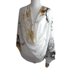 Marble Chiffon Hijab Scarf for special occasions | Metallic Gold Silver Hijab | Lina Zibdeh