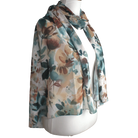 Luxury floral hijab scarf chiffon | Army Green and brown hijab | Lina Zibdeh