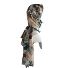 Luxury floral hijab scarf chiffon | fall printed hijab maxi size | Lina Zibdeh