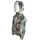 Luxury floral hijab scarf chiffon | fall printed hijab maxi size | Lina Zibdeh