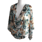 High-end floral hijab scarf chiffon | fall printed hijab maxi size | Lina Zibdeh
