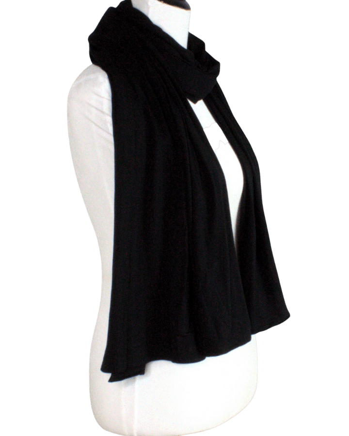 Bamboo Jersey Hijab Black - Maxi Size Premium Quality