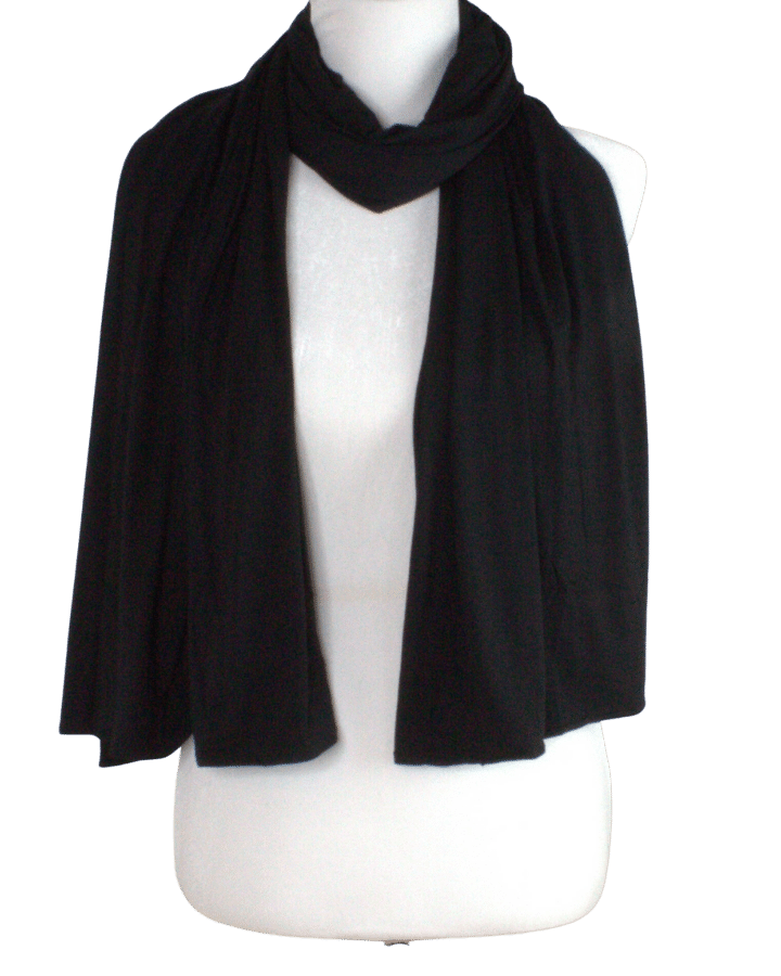 Bamboo Jersey Hijab Black - Maxi Size Premium Quality