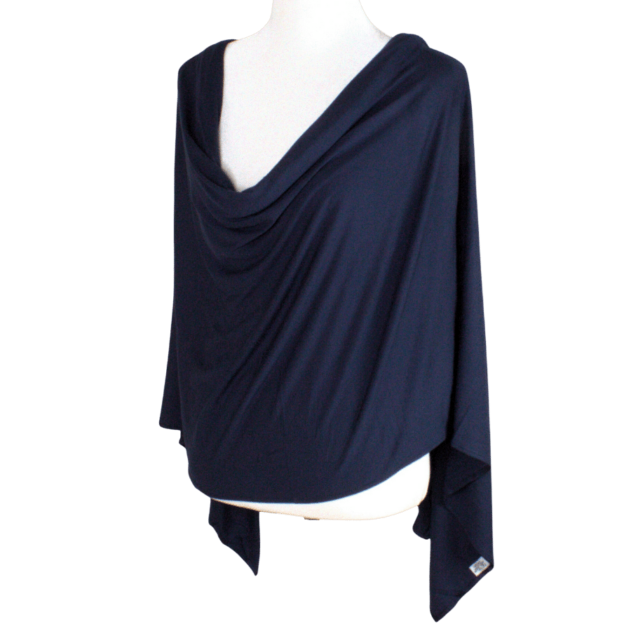 Bamboo Jersey Hijab Navy Blue - Maxi Size (But Not Bulky!!)
