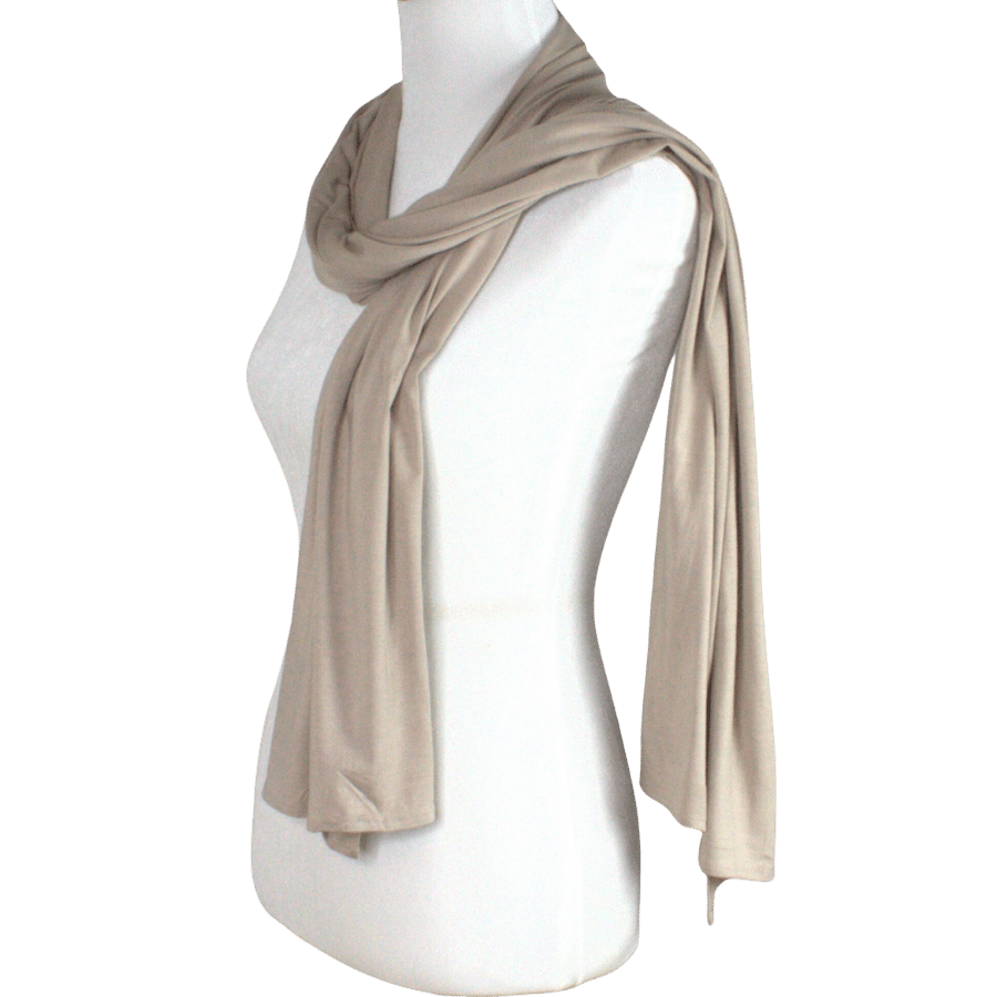 Bamboo Jersey Hijab Neutral - Maxi Size
