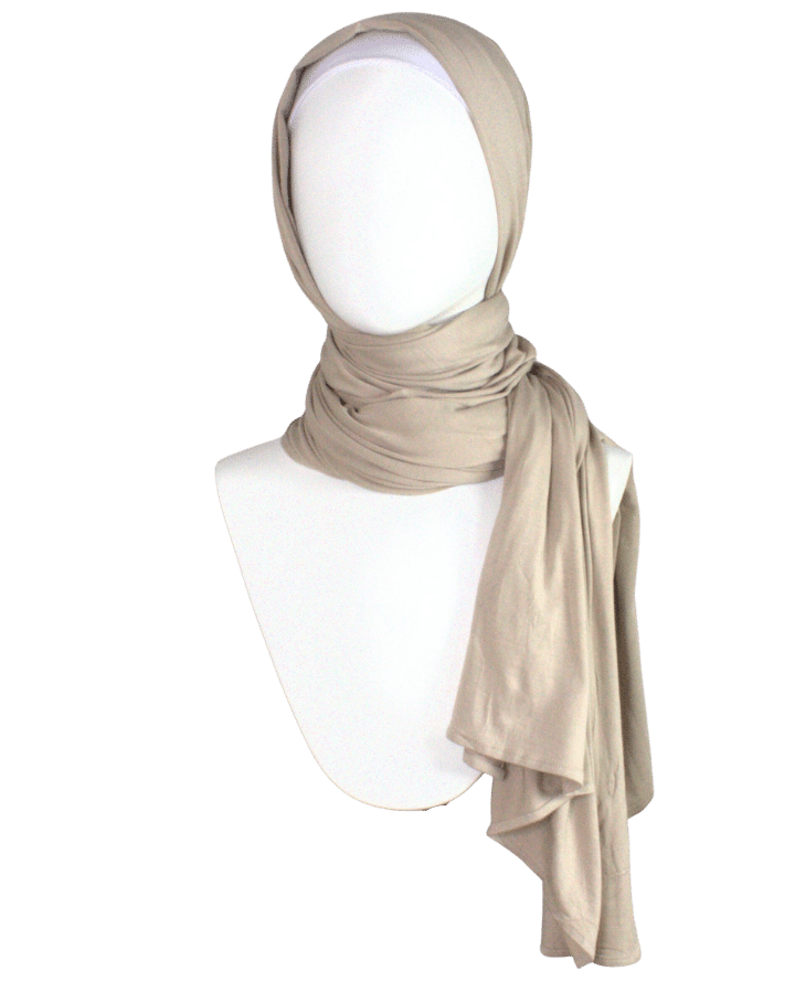 Bamboo Jersey Hijab Neutral - Maxi size