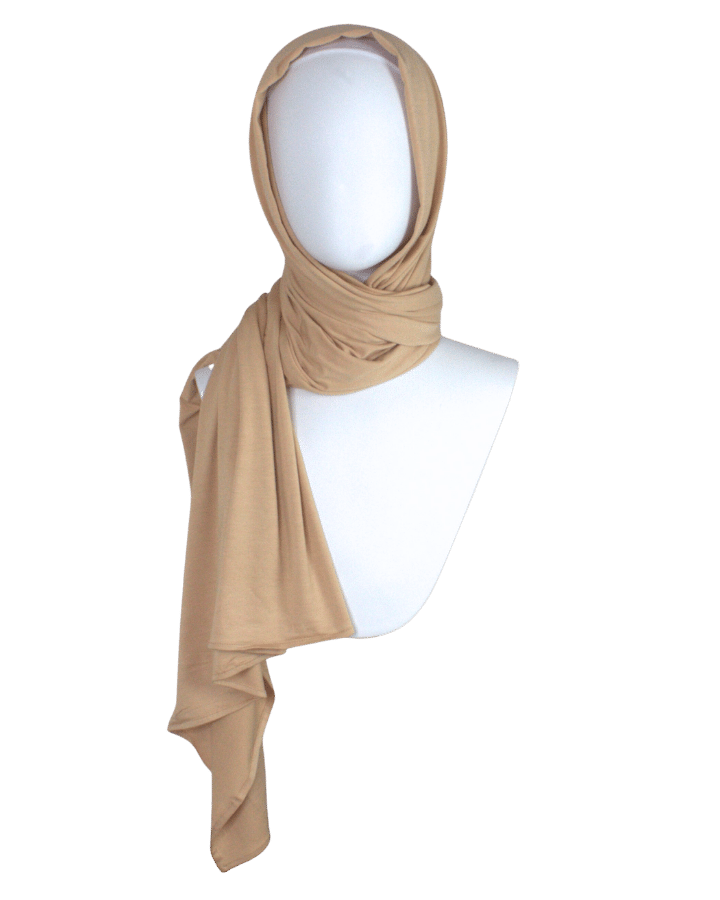 Bamboo Jersey Hijab Honey Beige - Maxi Size
