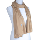 Bamboo Jersey Hijab Honey Beige - Maxi size premium quality