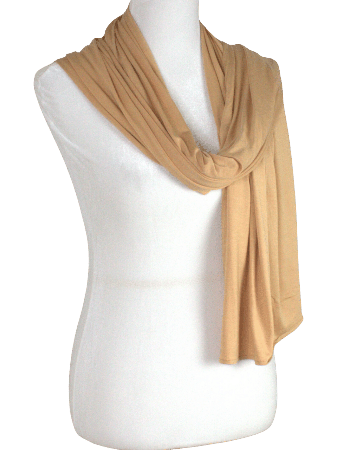 Bamboo Jersey Hijab Honey Beige - Maxi Size