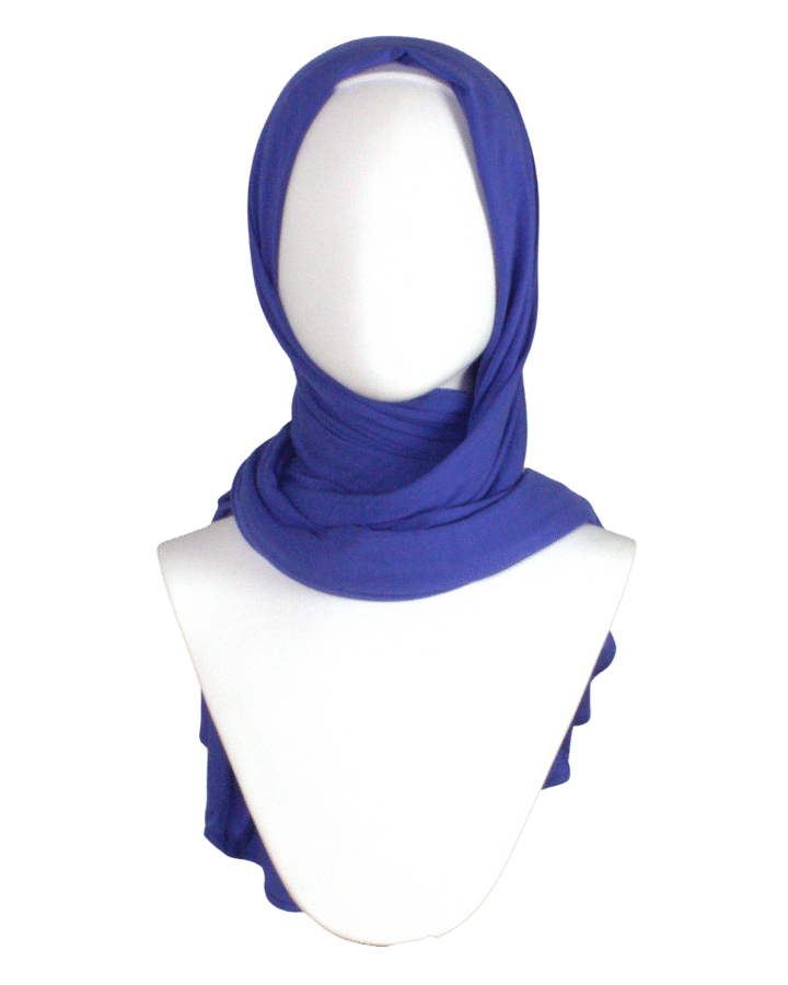 Periwinkle Bamboo Jersey Hijab Violet Blue - Maxi Size (But Not Bulky!)