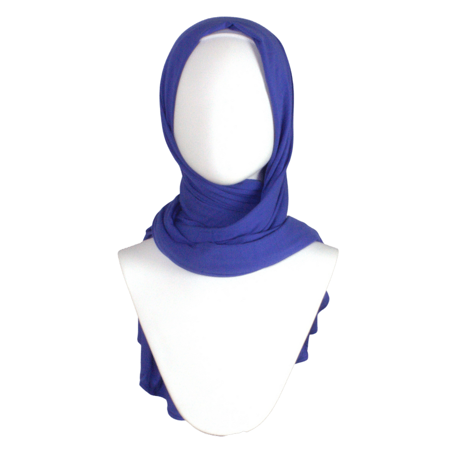 Periwinkle Bamboo Jersey Hijab Violet Blue  - Maxi Size (But Not Bulky!)