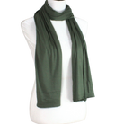Bamboo Jersey Hijab Army Green  - Maxi size (But Not Bulky!)